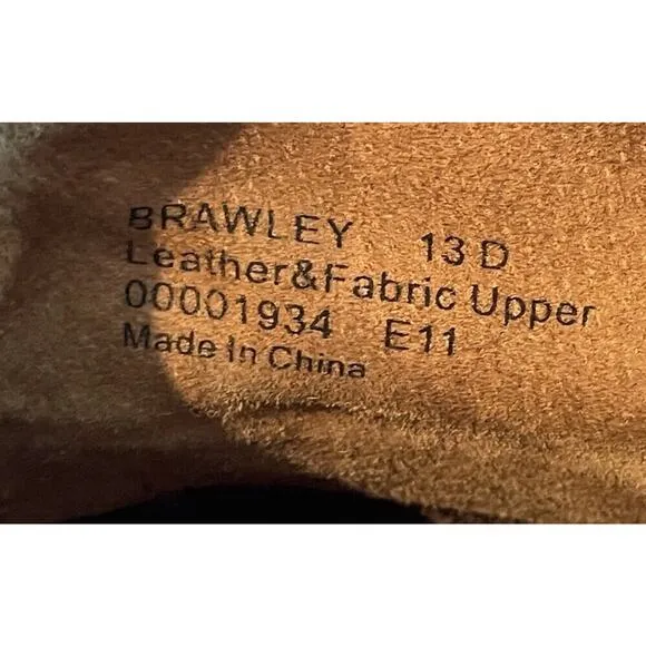 POLO Ralph Lauren RRL Brawley Brown Leather and Canvas Boots Mens 13 Fast Ship