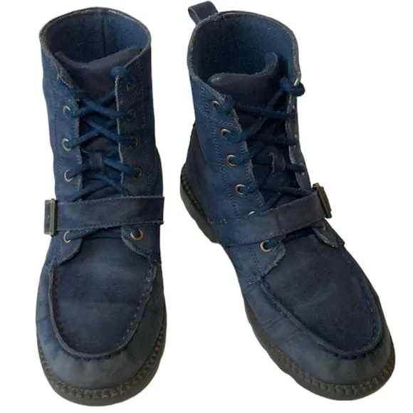 POLO Ranger Mallet Bear Boots Leather Youth 5 Embroidered