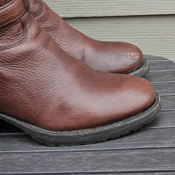 Prada Leather Riding Boots Chocolate Brown Tall Boot Equestrian Womens Size 38