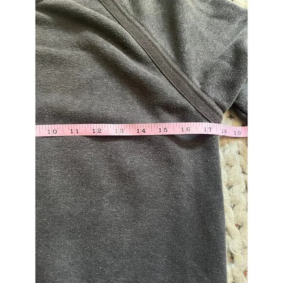 Prana dark grey pullover cozy up crew size extra small