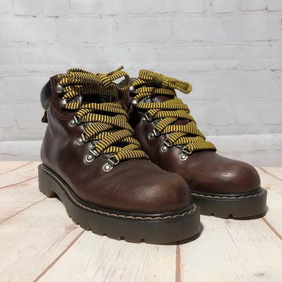 Prima Royale Brown Leather Lace Up Hiking Boots Size 8.5