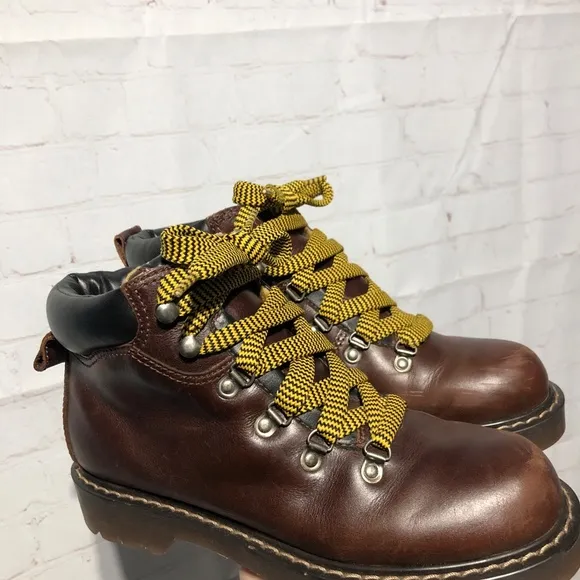 Prima Royale Brown Leather Lace Up Hiking Boots Size 8.5