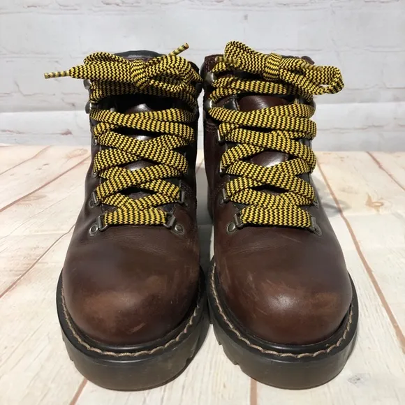 Prima Royale Brown Leather Lace Up Hiking Boots Size 8.5