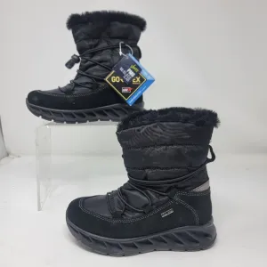 Primigi Toddler Girls 11.5 / EU 29 Fuzzy Gore-tex Black Snow Boots