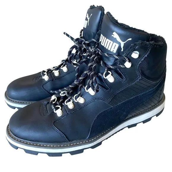 Puma Tatau Winter Fur Boots Black/Marshmallow Men's 10.5 Outdoor Winter Hiking