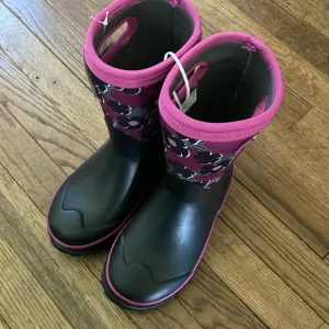 Purple and black flower Bogs Boots KIDS
