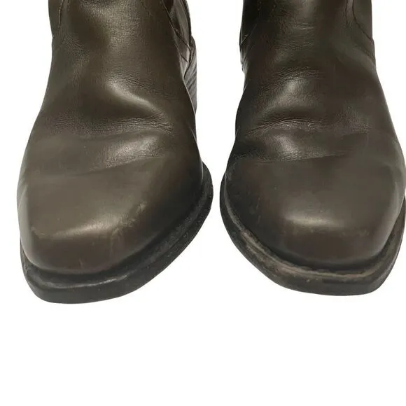 Rag &amp; Bone Brown Leather Equestrian Riding Knee High Stretch 2” Boots
