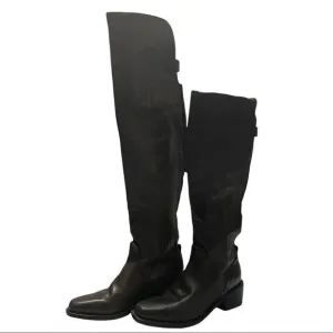 Rag &amp; Bone Brown Leather Equestrian Riding Knee High Stretch 2” Boots