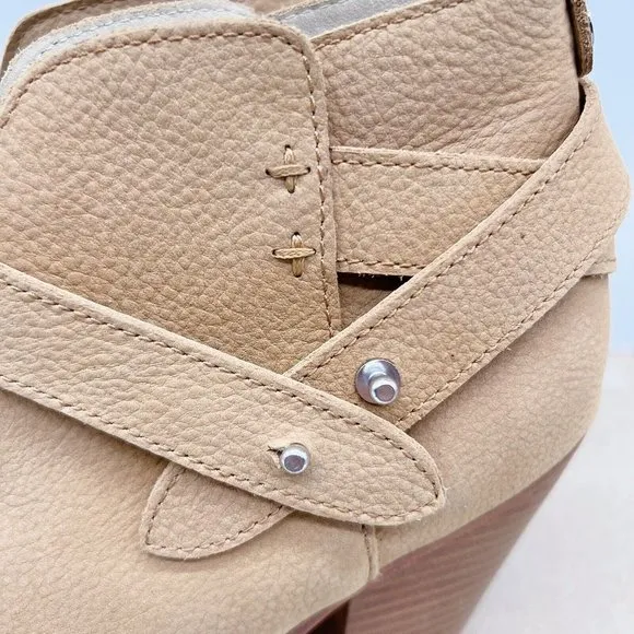 Rag &amp; Bone Harrow Women's Ankle Boots Heels Camel Tan Leather EU 37 US 7