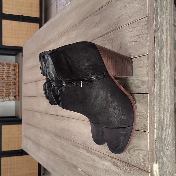 Rag &amp; Bone Margot Black Leather Ankle Boots Size EU 36½