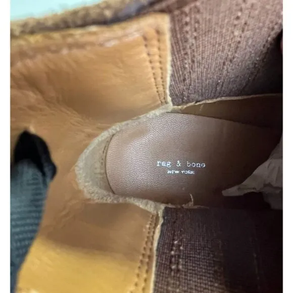 rag &amp; bone Women's ICON Rover Chelsea Boots Size 39 US 9 in Brown Suede