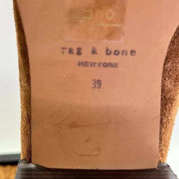 rag &amp; bone Women's ICON Rover Chelsea Boots Size 39 US 9 in Brown Suede