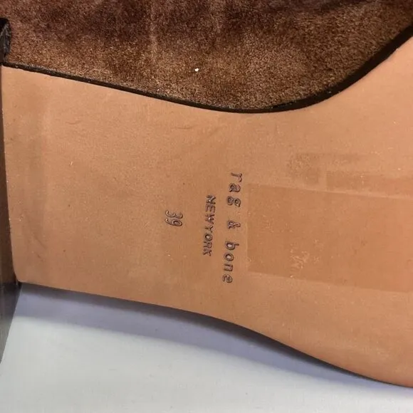 rag &amp; bone Women's ICON Rover Chelsea Boots Size 39 US 9 in Brown Suede