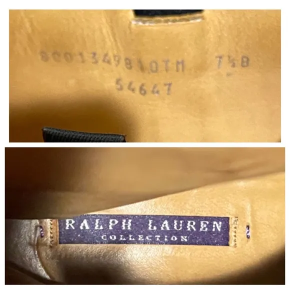 Ralph Lauren Collection Stylish Red and Black Riding Boots