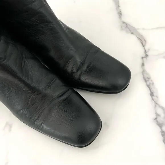Ralph Lauren knee high leather boots Matrix  Classic black quiet luxury Size 8.5