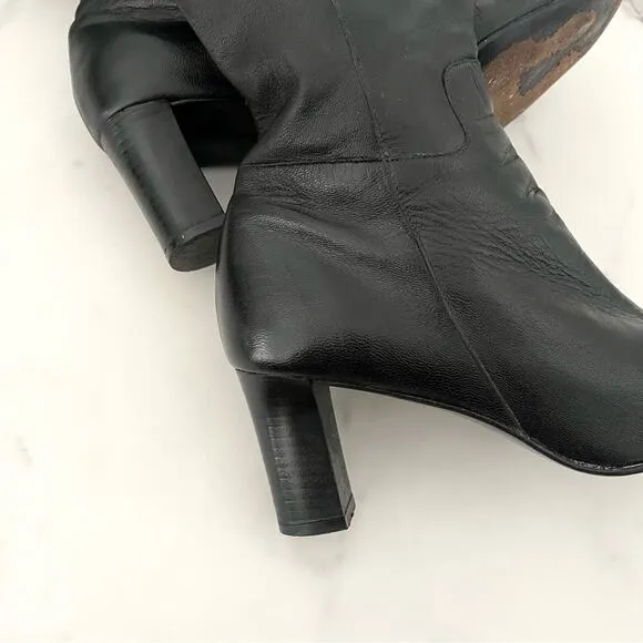 Ralph Lauren knee high leather boots Matrix  Classic black quiet luxury Size 8.5