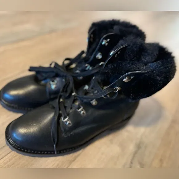 Ralph Lauren Winter Lanescout combat boots Fur size 10 NEW