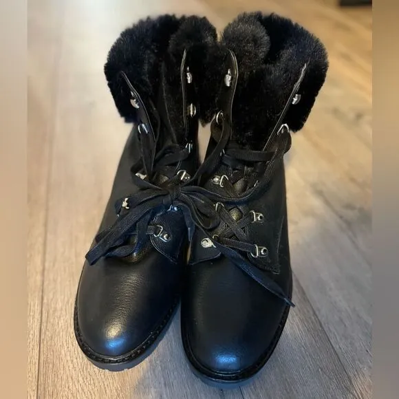 Ralph Lauren Winter Lanescout combat boots Fur size 10 NEW
