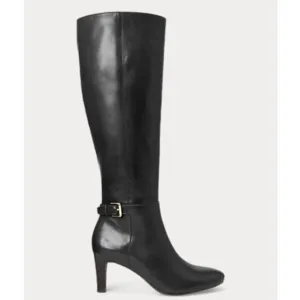 Ralph Lauren Women's Eastwell Faux Leather Knee High Dress Boots