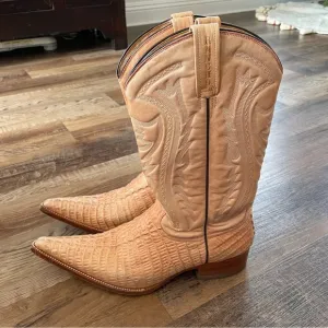 Rancho croc embossed leather cowboy boots 28 1/2