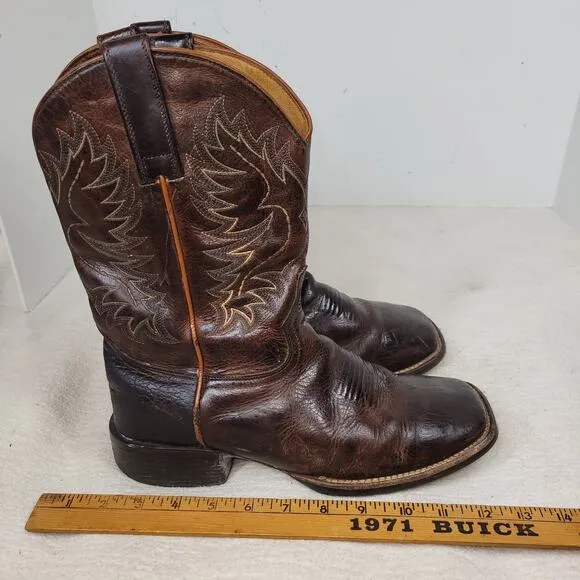 Rank 45 Boots Mens Size 9EE Brown Leather Xero Gravity Unit Western Gorpcore Job