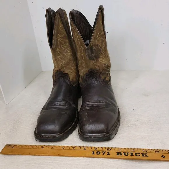 Rank 45 Boots Mens Size 9EE Brown Leather Xero Gravity Unit Western Gorpcore Job