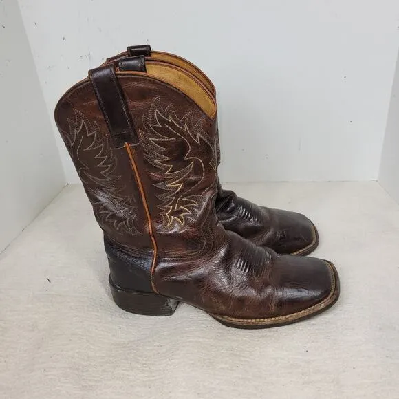 Rank 45 Boots Mens Size 9EE Brown Leather Xero Gravity Unit Western Gorpcore Job