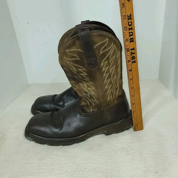 Rank 45 Boots Mens Size 9EE Brown Leather Xero Gravity Unit Western Gorpcore Job