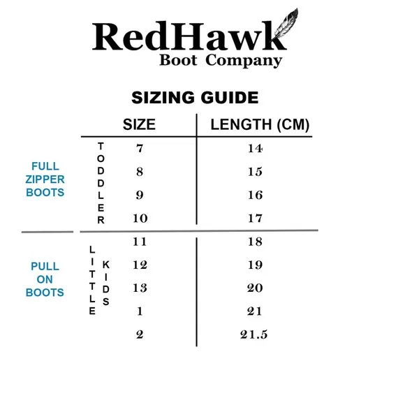 Red Hawk Boots Girls Western Chocolate Leather Floral Boots