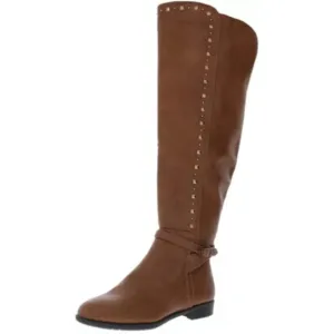 Rialto Ferrell R7741WC Women's Brown Leather Almond Toe Knee High Riding Boot 7