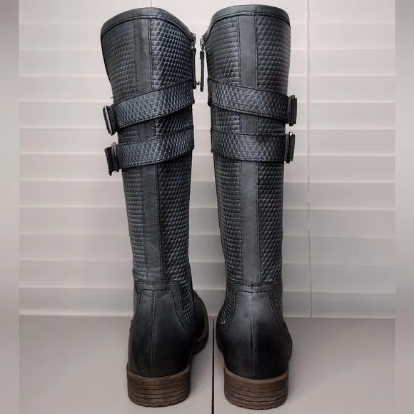 Roan By Bed Stu Date Leather Knee-High Tall Winter Equestrian Biker Boots Sz 8