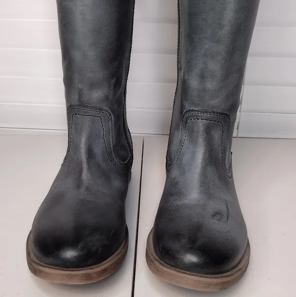 Roan By Bed Stu Date Leather Knee-High Tall Winter Equestrian Biker Boots Sz 8