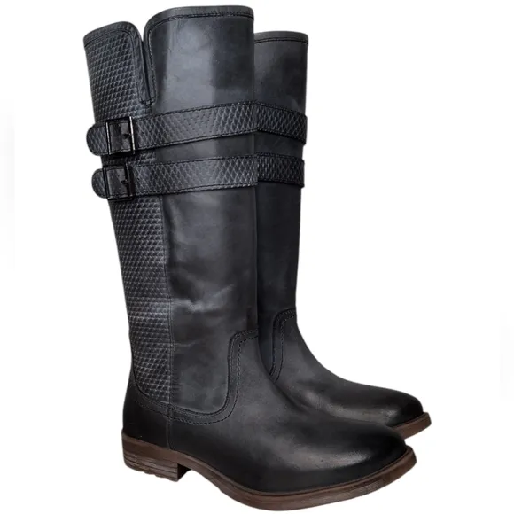 Roan By Bed Stu Date Leather Knee-High Tall Winter Equestrian Biker Boots Sz 8