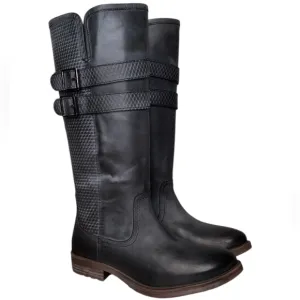 Roan By Bed Stu Date Leather Knee-High Tall Winter Equestrian Biker Boots Sz 8