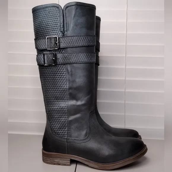 Roan By Bed Stu Date Leather Knee-High Tall Winter Equestrian Biker Boots Sz 8