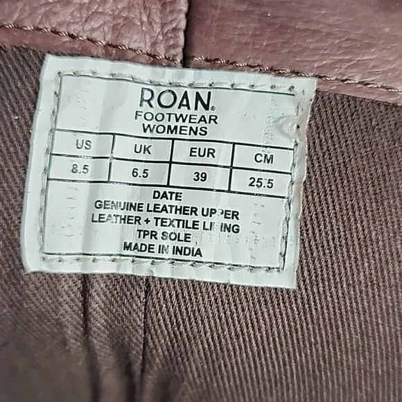 ROAN BY BED STU DATE TALL LEATHER RIDING BOOTS NWOB SIZE 8.5 BURGUNDY