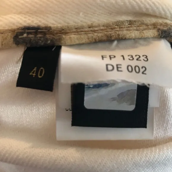 ROBERTO CAVALLI Off White Denim Pencil Skirt SZ 40