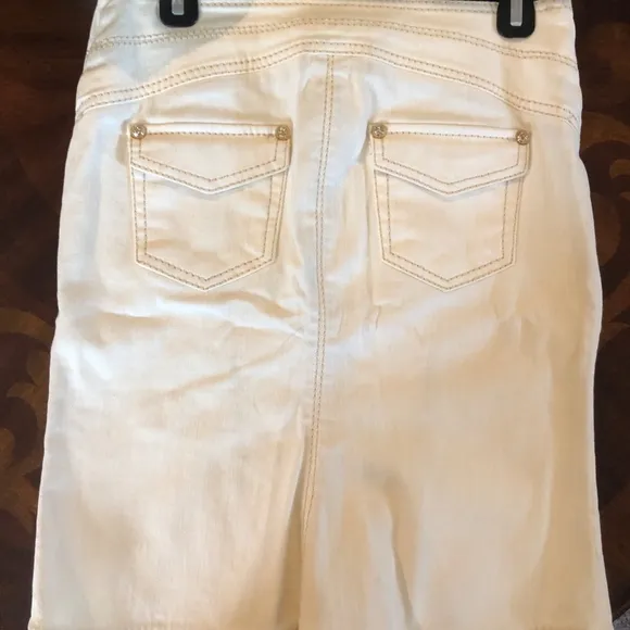 ROBERTO CAVALLI Off White Denim Pencil Skirt SZ 40