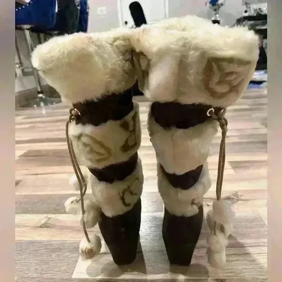 Rocawear Wedge Heel Faux Furlined Knee Boot