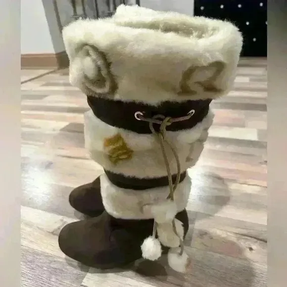 Rocawear Wedge Heel Faux Furlined Knee Boot