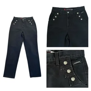 Rockies Vintage Western High Waist Bareback Studded Denim Jeans 13/14 (30 x 33)