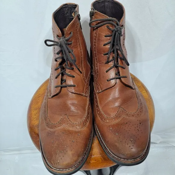 Rockport Brown Leather Wyatt Wingtip Boots