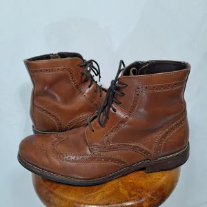 Rockport Brown Leather Wyatt Wingtip Boots