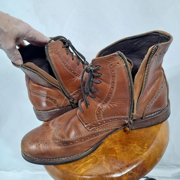 Rockport Brown Leather Wyatt Wingtip Boots