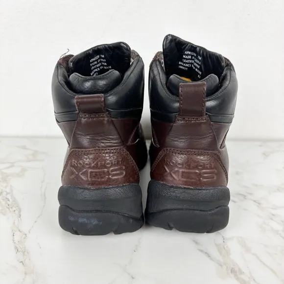 Rockport XCS Men’s Brown Leather Hiking Boots Sz 7M