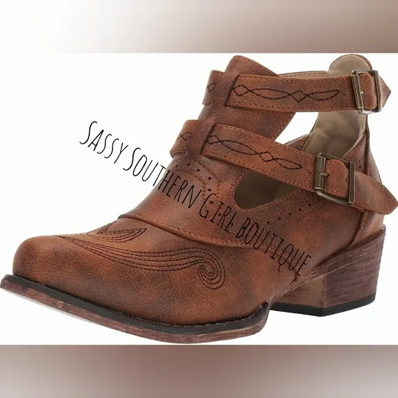 🆕⭐Roper brown western bootie boots