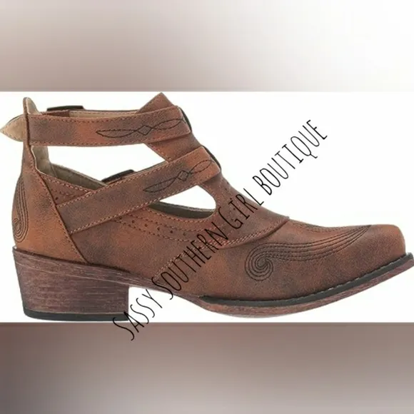 🆕⭐Roper brown western bootie boots