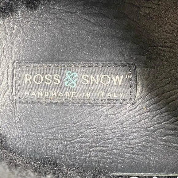 Ross &amp; Snow Mens Stefano SP Black Leather Lined Chukka Boot Size US 14