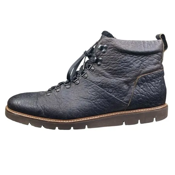 Ross &amp; Snow Mens Stefano SP Black Leather Lined Chukka Boot Size US 14