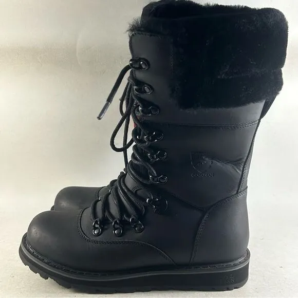 Royal Canadian Castlegar Waterproof Winter Boots Black Women’s Size 6.5